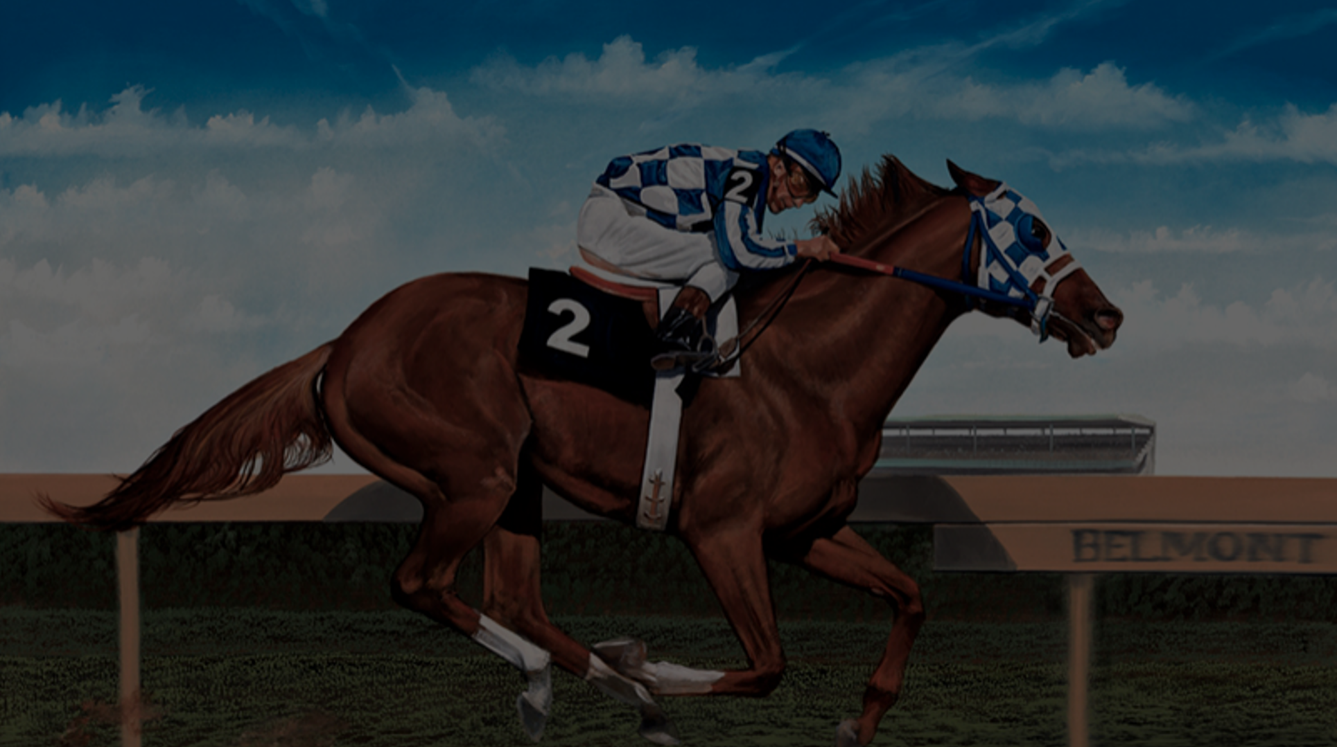 Secretariat racing at Belmont